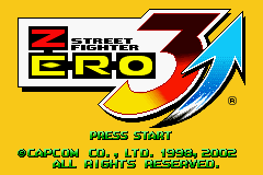 Street Fighter Zero 3 Upper Title Screen